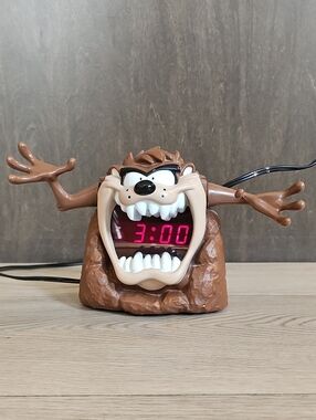 1995 Westclox Looney Tunes Taz Tasmanian Devil Digital Alarm Clock - Tested